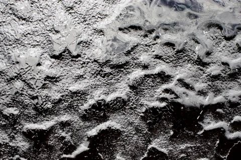 A thin layer of ice delicate ice plate Stock Photos