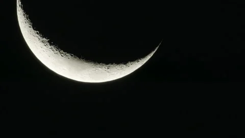 A thin light at night Stock Footage 201935397