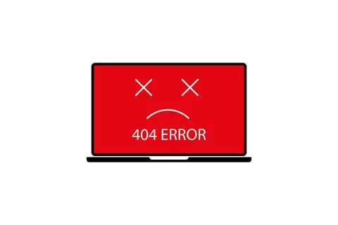 Thin line 404 error with dead emoji. concept of page not found 스톡 일러스트