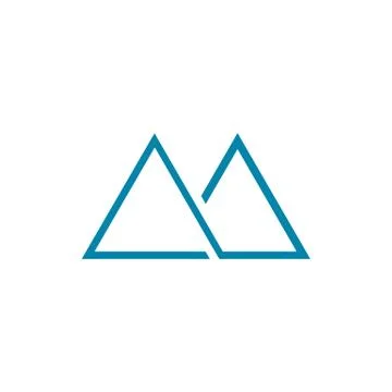 Thin Line Abstract Mountain Symbol Illustrazione stock