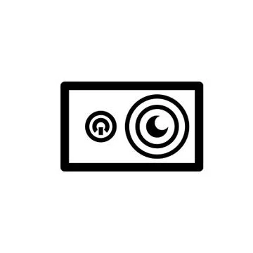 Thin line action camera icon Illustrazione stock