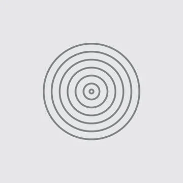 Thin line aim vector universal icon .. Stock Illustration