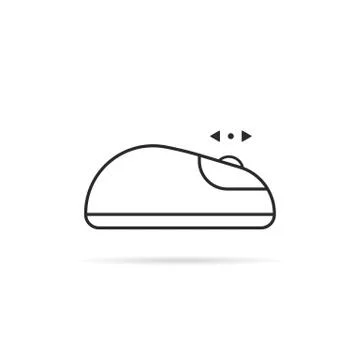 Thin line up and down scroll computer mouse icon Illustrazione stock