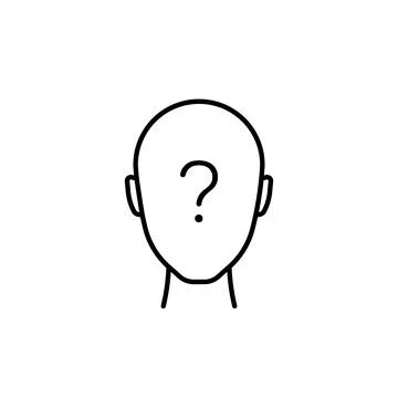 Thin line anonymous black icon Stock Illustration