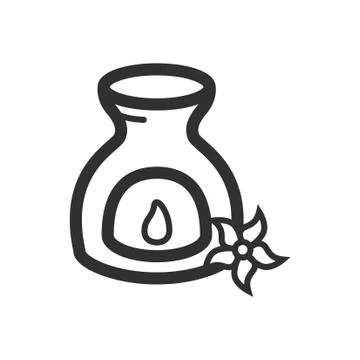 Thin line aromatherapy icon Stock Illustration