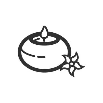 Thin line aromatherapy icon Stock Illustration