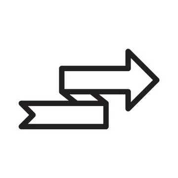 Thin line arrow icon Stock Illustration