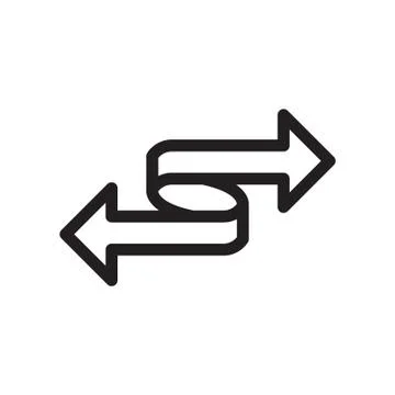 Thin line arrow icon 스톡 일러스트