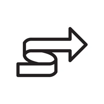 Thin line arrow icon Illustrazione stock