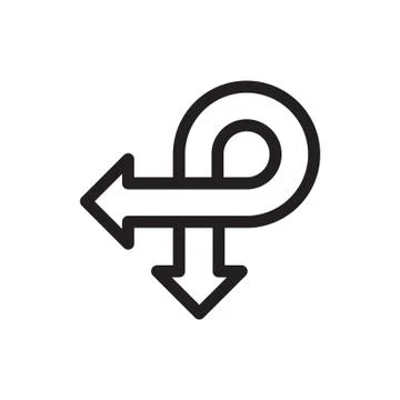 Thin line arrow icon Illustrazione stock