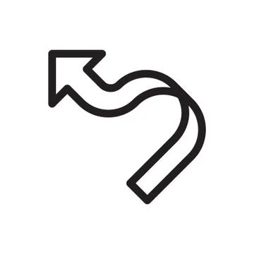 Thin line arrow icon Stock Illustration