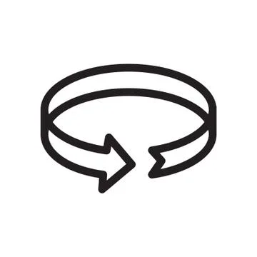 Thin line arrow icon Illustrazione stock