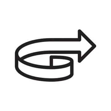 Thin line arrow icon Stock Illustration