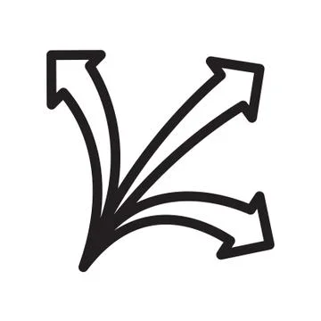 Thin line arrow icon Stock Illustration