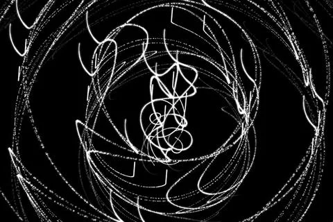 Thin line art pattern particle CG background wallpaper Stock Illustration