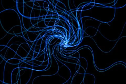 Thin line art pattern particle CG background wallpaper Illustrazione stock