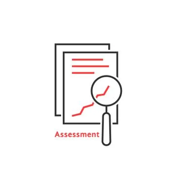 Thin line assessment auditing icon 스톡 일러스트