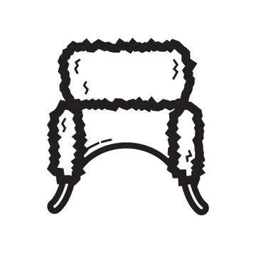 Thin line beanie icon Stock Illustration