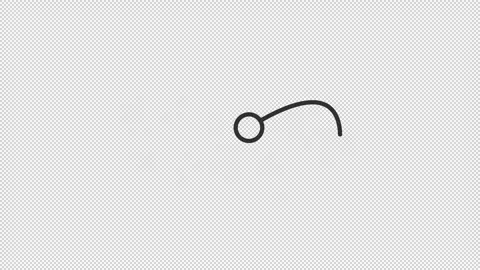 Thin line black animation of simple abstract loading icon Stock Footage 275238856
