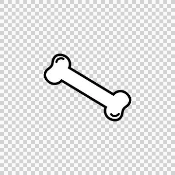 Thin Line Bone Icon. Minimal Outline Stock Illustration