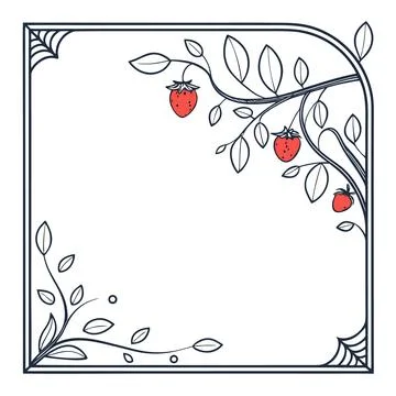 Thin Line Border Set with Smooth Rounded Corners Stock Illustration