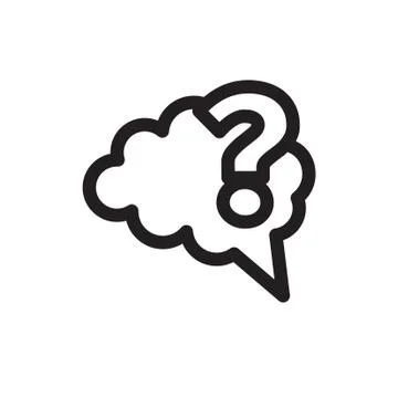 Thin line brain icon Stock Illustration