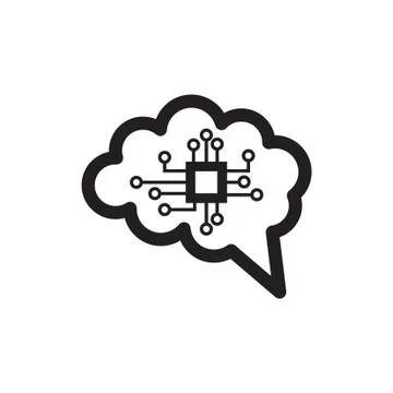 Thin line brain icon Illustrazione stock