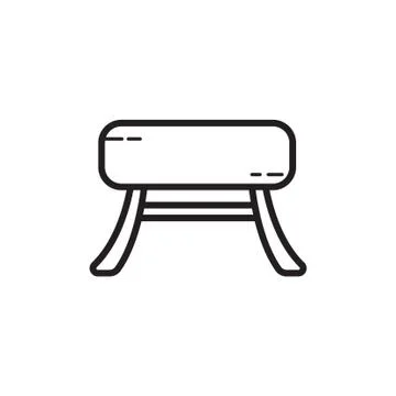 Thin line chair icon Stock Illustration