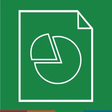 Thin line chart document icon Illustration design Illustrazione stock