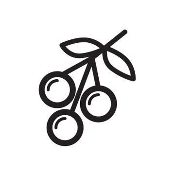 Thin line cherry icon Stock-Illustration