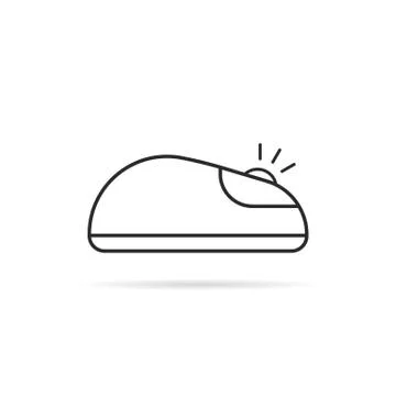 Thin line click computer mouse icon Illustrazione stock