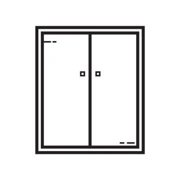 Thin line cupboard icon Stock Illustration