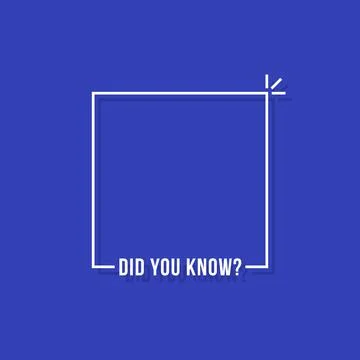 Thin line did you know simple frame Illustrazione stock