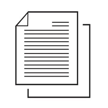 Thin line document icon Illustration design Illustrazione stock