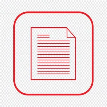 Thin line document icon Illustration design Illustrazione stock
