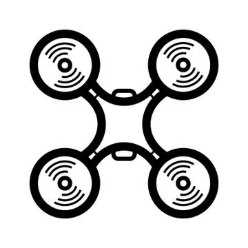 Thin line drone icon Stock Illustration