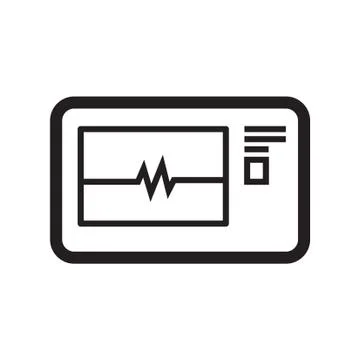 Thin line electrocardiogram icon 스톡 일러스트
