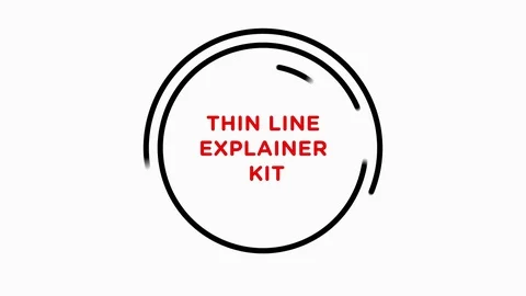 Thin Line Explainer Kit - Titles &amp; Lower Thirds Modèle After Effects
