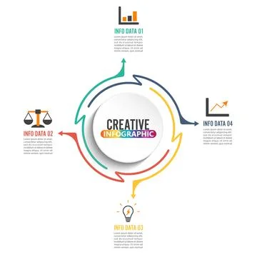 Thin line flat elements for infographic. Template for diagram, graph, prese.. Stock Illustration
