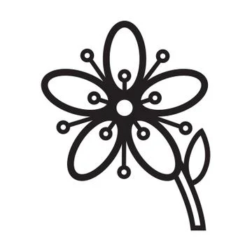Thin line flower icon Stock Illustration