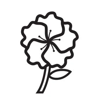 Thin line flower icon Stock Illustration