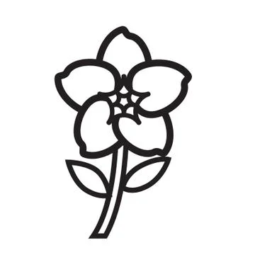 Thin line flower icon Stock Illustration