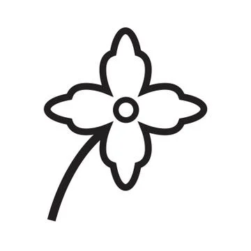 Thin line flower icon 스톡 일러스트