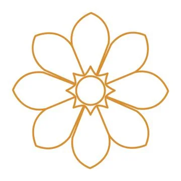 Thin line flower icon Stock Illustration