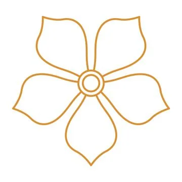 Thin line flower icon Stock Illustration