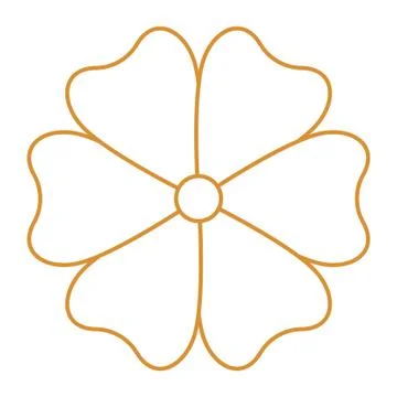 Thin line flower icon Stock Illustration