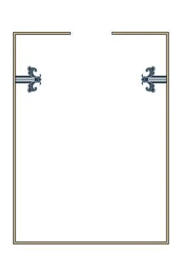 Thin line frame for certificate and vintage design elements Stock Illustration