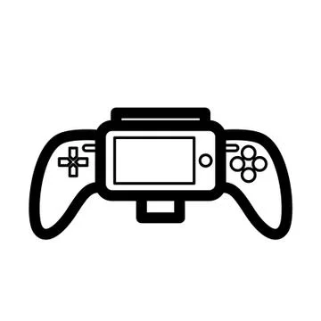 Thin line gamepad icon 스톡 일러스트