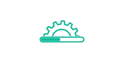 Thin line gear like update or upgrade software icon Stock Footage 260115074