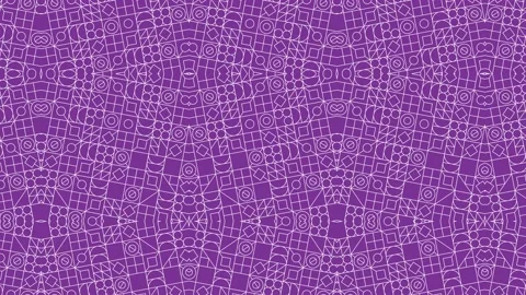 Thin line geometric shapes in retro pattern on a violet background Stock Footage 220158751